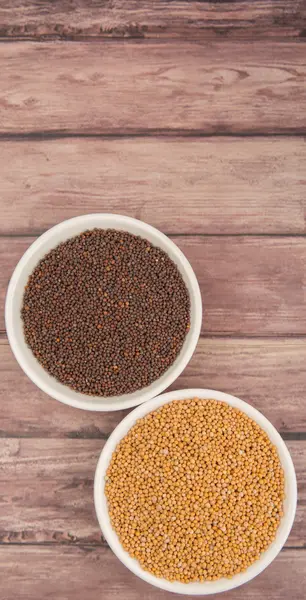 Sarı ve kahverengi hardal tohumu