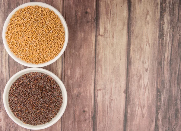 Sarı ve kahverengi hardal tohumu