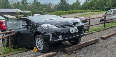 Furano, Japonya'da bir araba kazası.