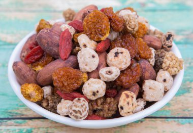 Mix süper yiyecek kurutulmuş 