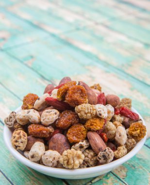 Mix süper yiyecek kurutulmuş 