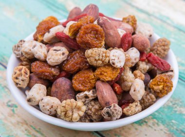 Mix süper yiyecek kurutulmuş 