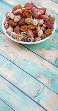 Mix süper yiyecek kurutulmuş 