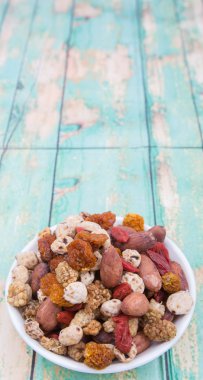 Mix süper yiyecek kurutulmuş 