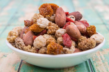 Mix süper yiyecek kurutulmuş 