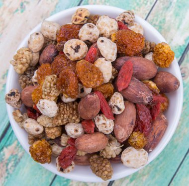 Mix süper yiyecek kurutulmuş 