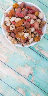 Mix süper yiyecek kurutulmuş 