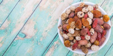 Mix süper yiyecek kurutulmuş 