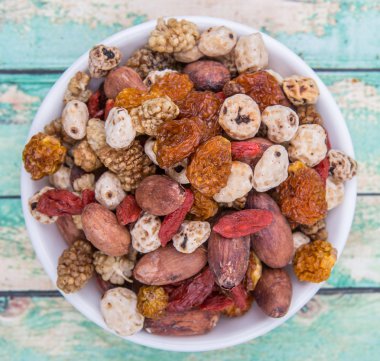 Mix süper yiyecek kurutulmuş 