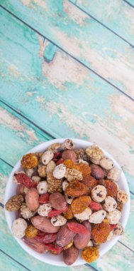 Mix süper yiyecek kurutulmuş 