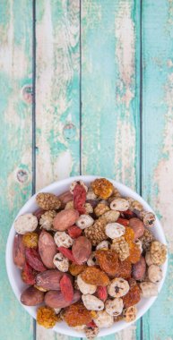 Mix süper yiyecek kurutulmuş 