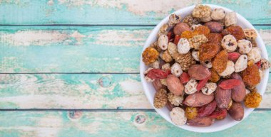 Mix süper yiyecek kurutulmuş 