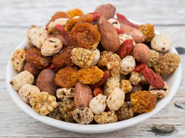 Mix süper yiyecek kurutulmuş 