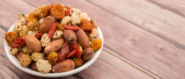 Mix süper yiyecek kurutulmuş 