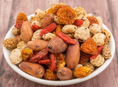 Mix süper yiyecek kurutulmuş 