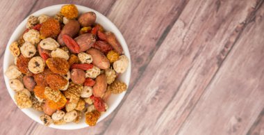 Mix süper yiyecek kurutulmuş 