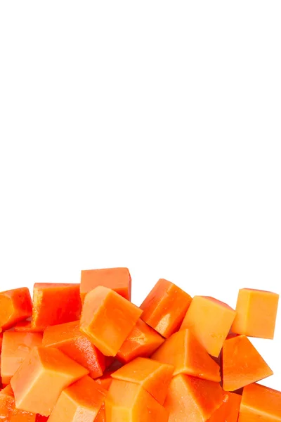 Bita stora papaya frukt — Stockfoto