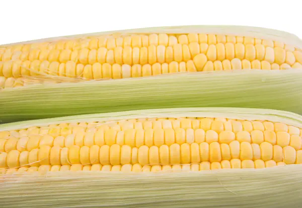 Солодкий Кукурудза Білому Тлі — стокове фото