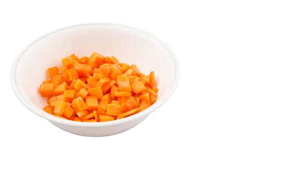 Chopped Carrot In Bowl — Stock Photo, Image