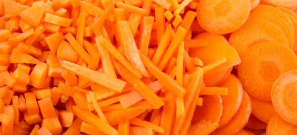 Нарезанная Морковь Вблизи Поля Зрения — стоковое фото