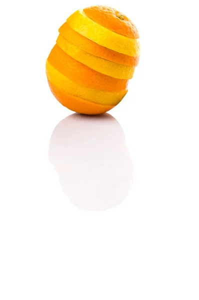 Rodajas Naranja Limón Sobre Fondo Blanco — Foto de Stock
