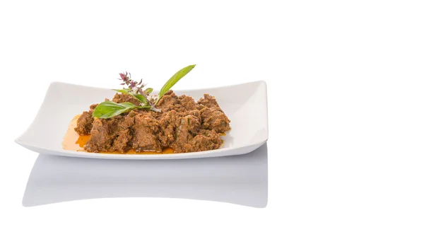 Malay Beef Rendang Dish — Stock Photo, Image