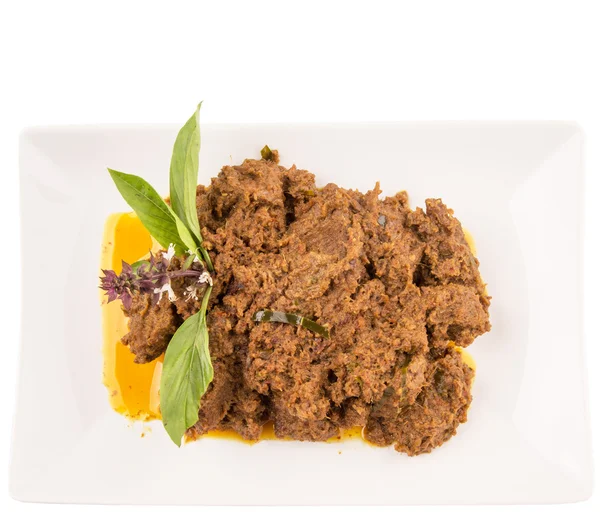 Malay Beef Rendang Dish — Stock Photo, Image