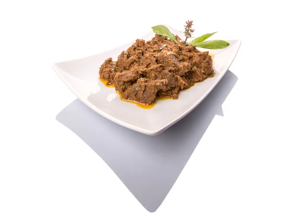 Malay Beef Rendang Dish — Stock Photo, Image