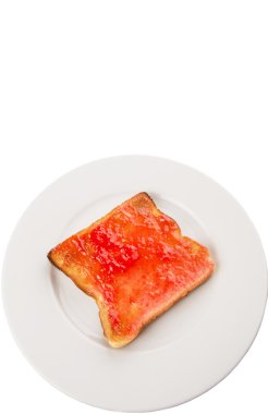 çilek reçelli ekmek tost