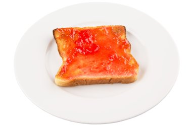 çilek reçelli ekmek tost