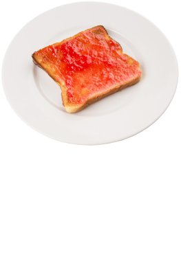 çilek reçelli ekmek tost