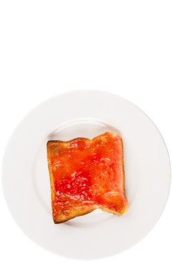 çilek reçelli ekmek tost