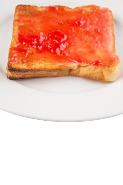 çilek reçelli ekmek tost