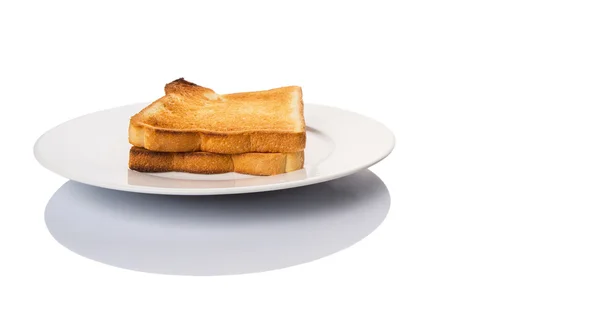 Bread Toast White Background — Stock Photo, Image