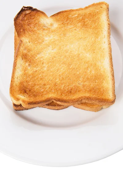 Pan Tostado Sobre Fondo Blanco — Foto de Stock