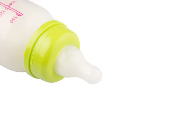 Milk Baby Bottle White Background — Stock Photo, Image