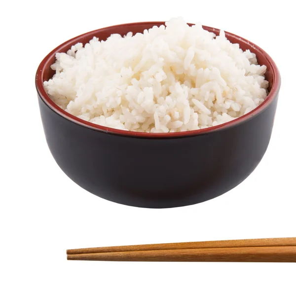 Bowl Of Rice And Chopstick — Stock Photo, Image