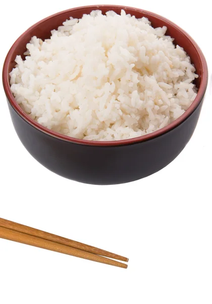 Bowl Of Rice And Chopstick — Stock Photo, Image