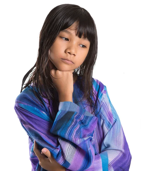 Young Asian Girl In Malay Traditional Dress — Stock Photo, Image