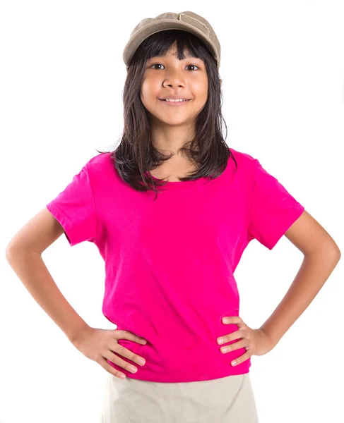Young Preteen Asian girl With A Cap — Stock Photo, Image