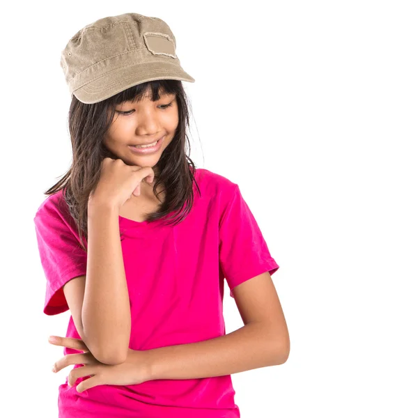 Young Preteen Asian girl With A Cap — Stock Photo, Image