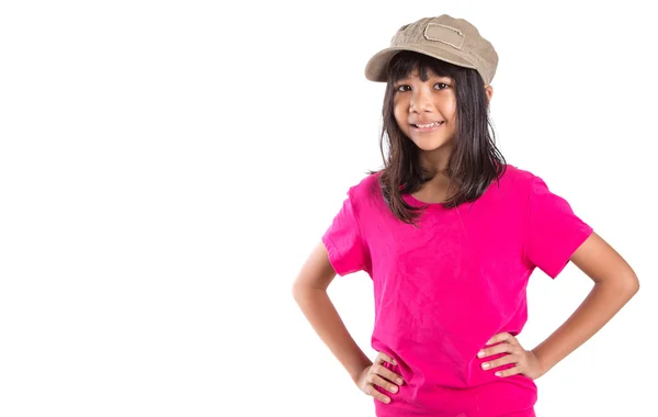 Young Preteen Asian girl With A Cap — Stock Photo, Image