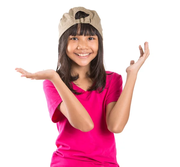 Young Preteen Asian girl With A Cap — Stock Photo, Image