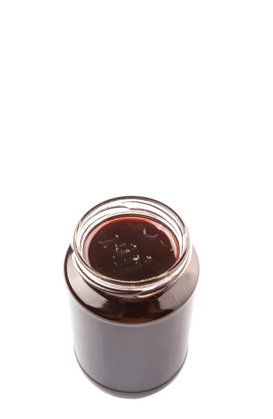Bottled Blueberry Jam White Background — Stock Photo, Image