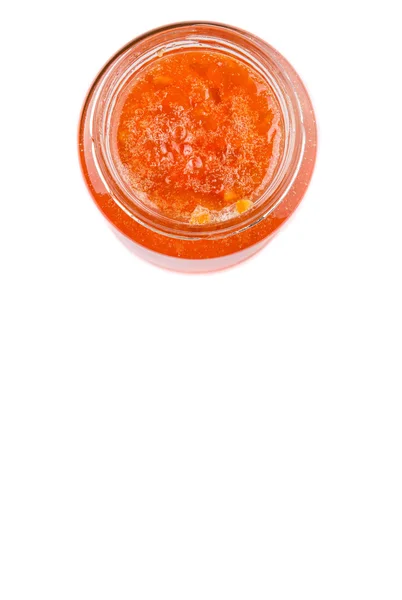 Orange Fruit Jam Bottle White Background — Stock Photo, Image