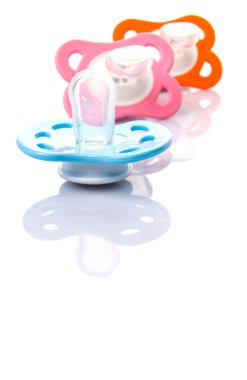 Turuncu, pembe ve mavi emzik