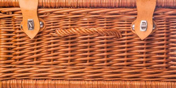 Wicker Basket Close Up View — Stock Photo, Image