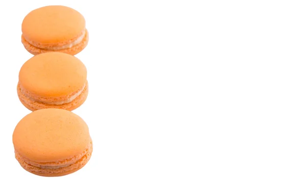 Orange färgade franska macarons — Stockfoto