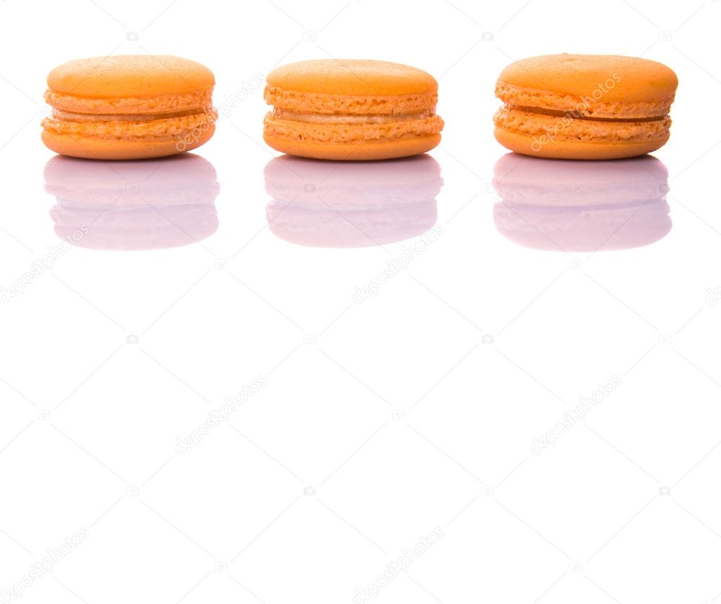 Orange Colored French Macarons