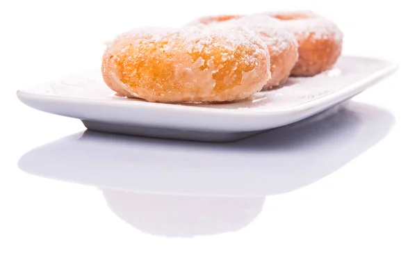 Zelfgemaakte donut met suiker toppings — Stockfoto